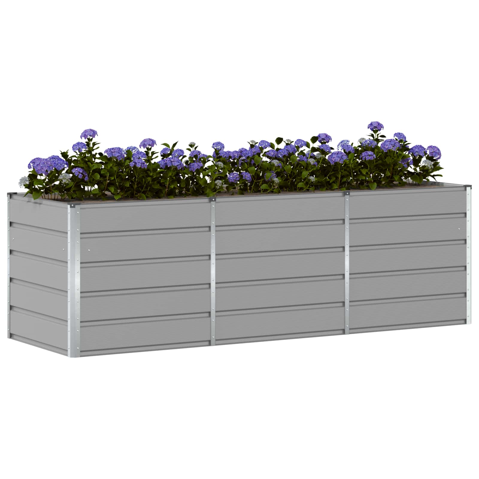 Plantenbak Lichtgrijs 240 x 80 x 75 cm Staal