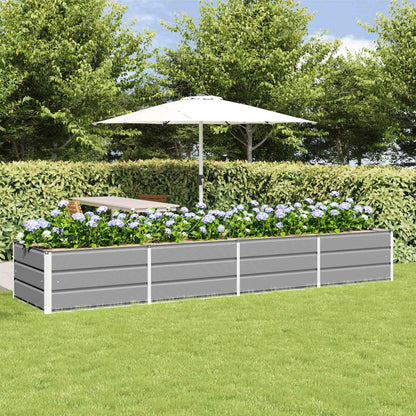Plantenbak Lichtgrijs 320 x 80 x 45 cm Staal