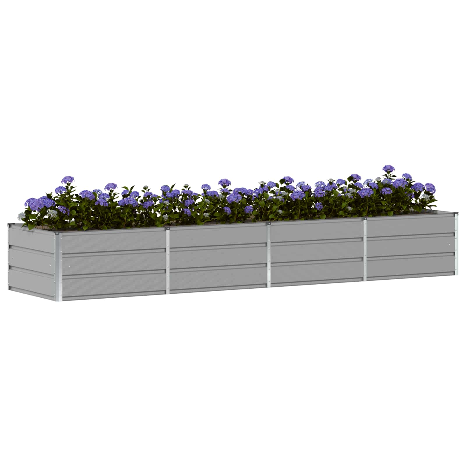 Plantenbak Lichtgrijs 320 x 80 x 45 cm Staal