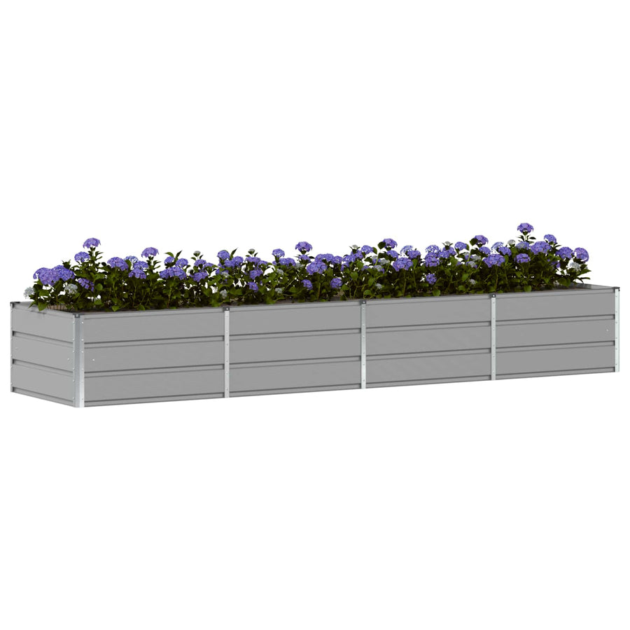 Plantenbak Lichtgrijs 320 x 80 x 45 cm Staal