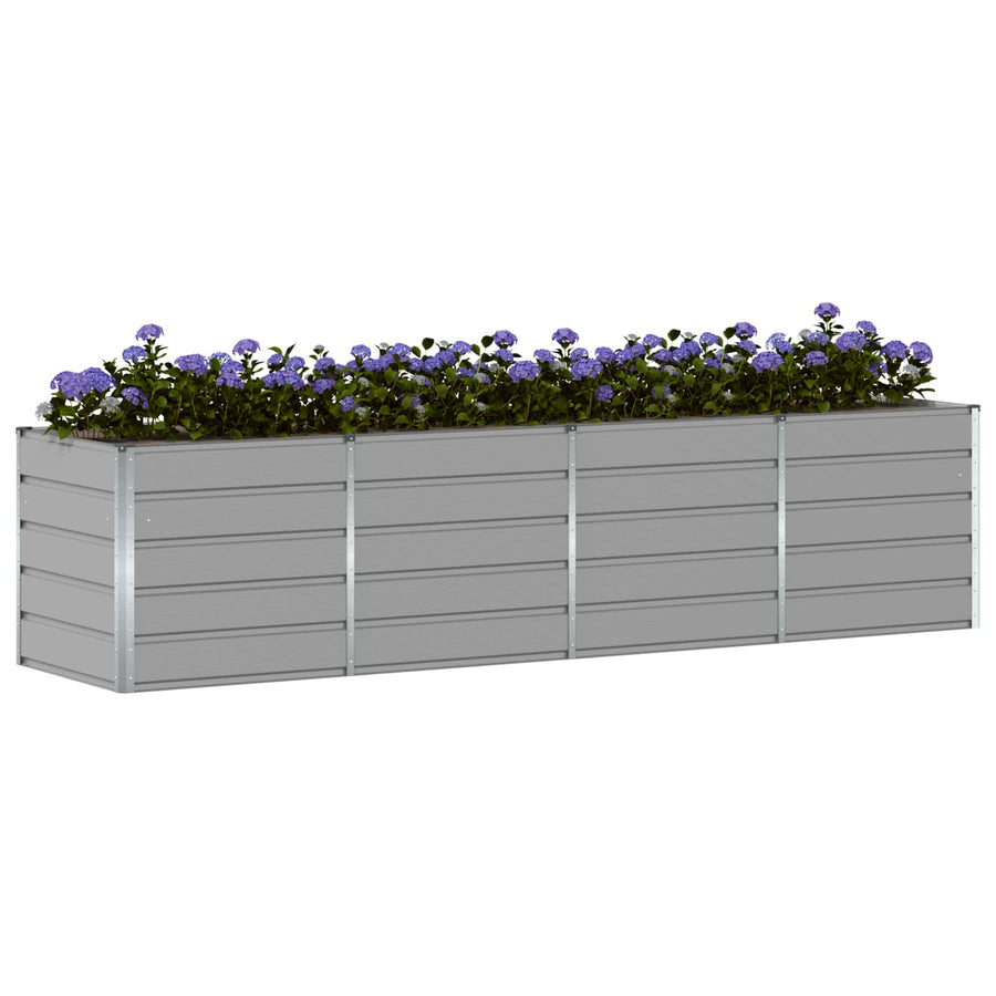 Plantenbak Lichtgrijs 240 x 80 x 75 cm Staal