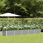 Planter Light Grey 400 x 80 x 45 cm Steel