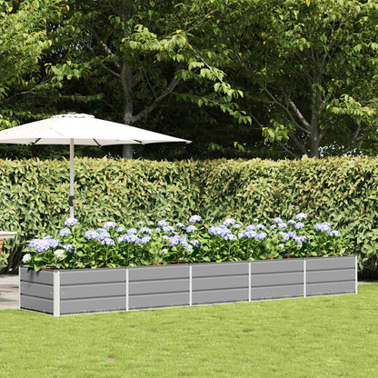 Plantenbak Lichtgrijs 400 x 80 x 45 cm Staal