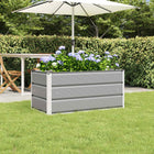 Plantenbak 100x50x45 cm gegalvaniseerd staal lichtgrijs