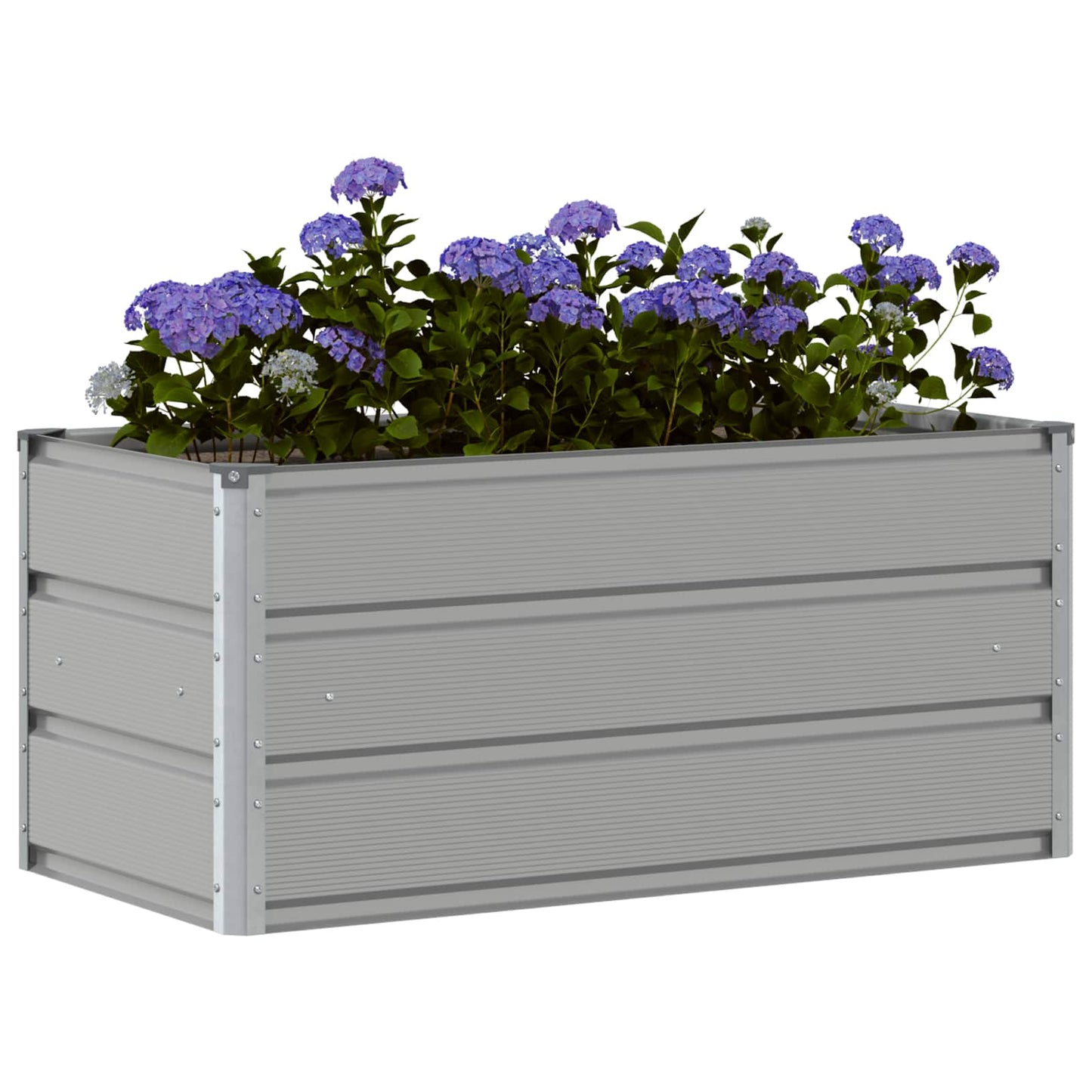 Plantenbak Lichtgrijs 100 x 50 x 45 cm Gegalvaniseerd staal