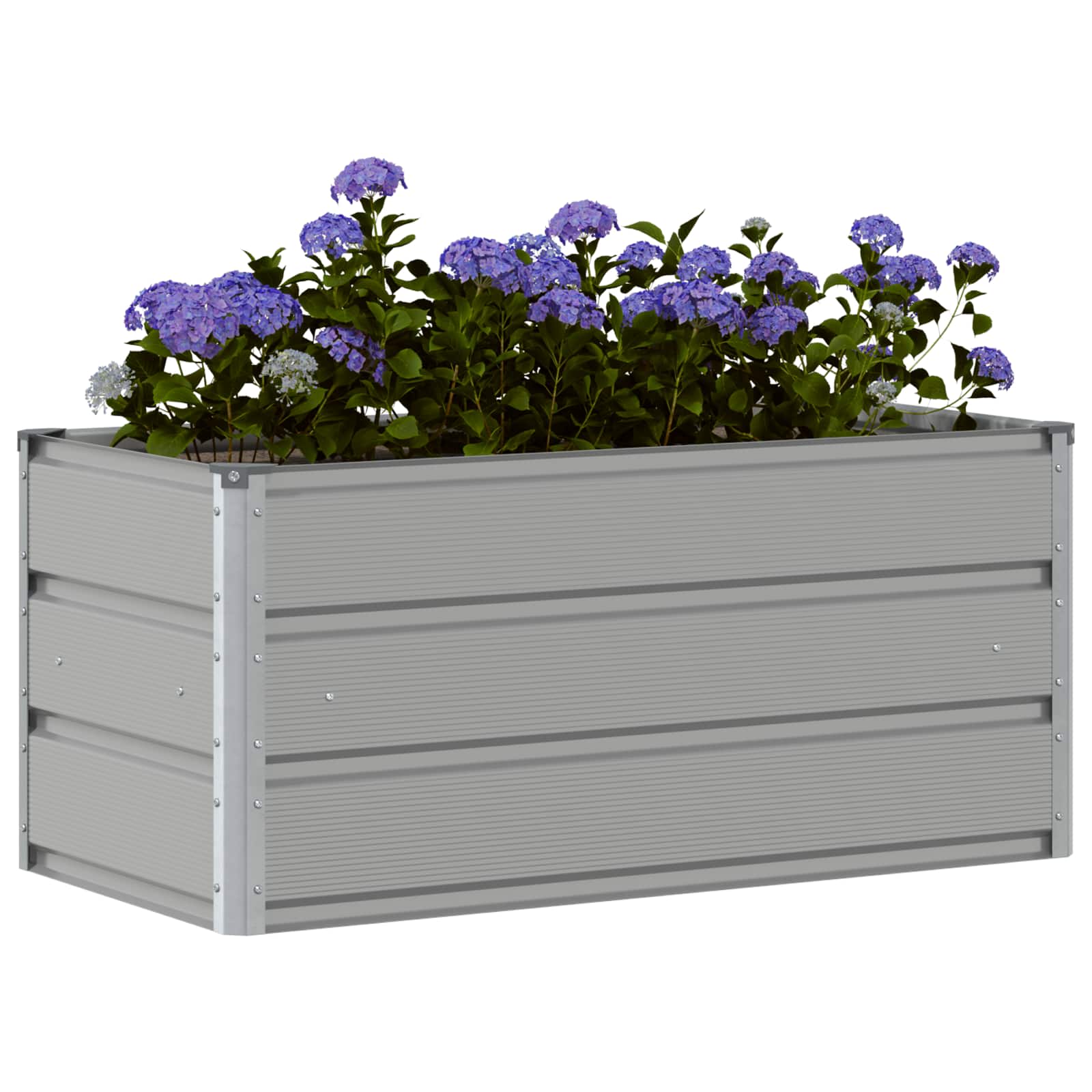 Plantenbak Lichtgrijs 100 x 50 x 45 cm Gegalvaniseerd staal