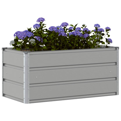 Plantenbak Lichtgrijs 100 x 50 x 45 cm Gegalvaniseerd staal