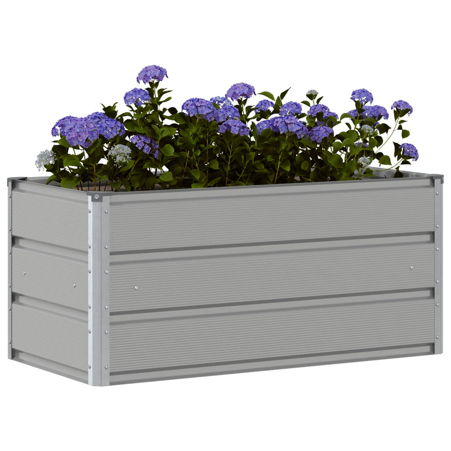 Plantenbak Lichtgrijs 100 x 50 x 45 cm Gegalvaniseerd staal