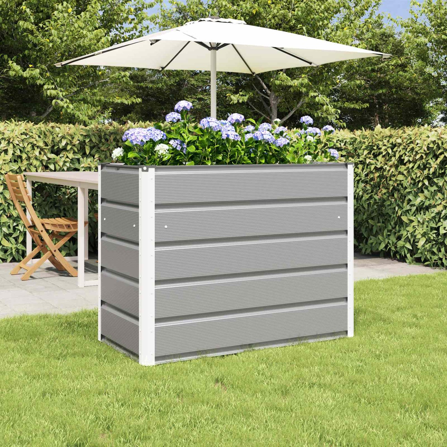 Plantenbak Lichtgrijs 480 x 50 x 45 cm Gegalvaniseerd staal