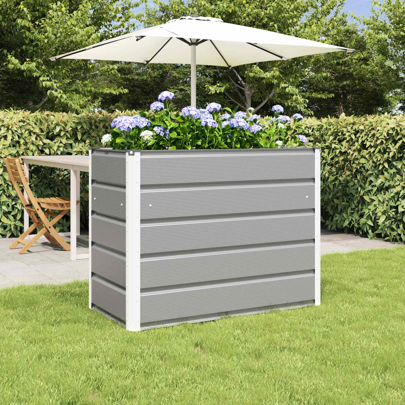 Plantenbak Lichtgrijs 480 x 50 x 45 cm Gegalvaniseerd staal