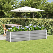 Plantenbak 480x50x45 cm gegalvaniseerd staal lichtgrijs