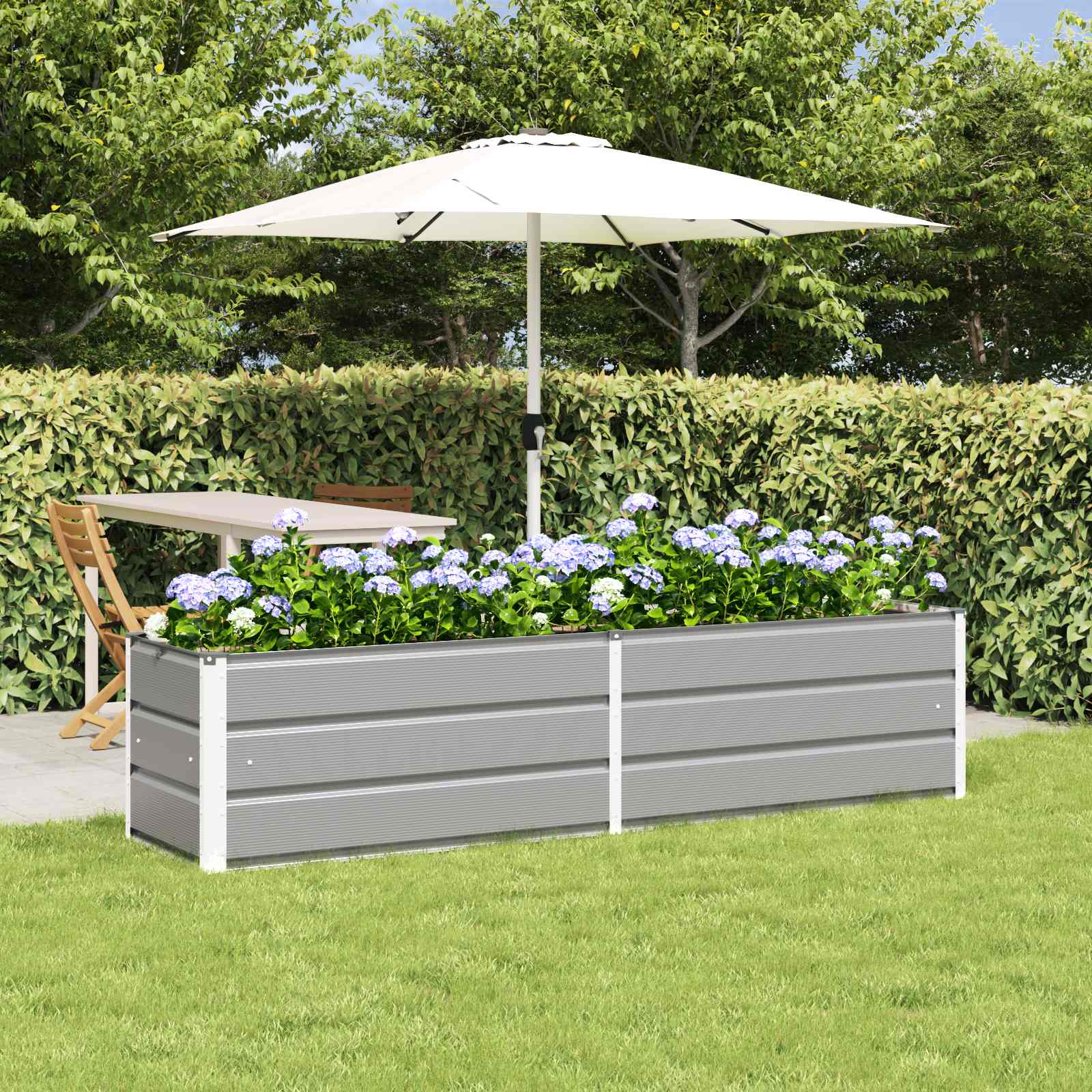 Plantenbak Lichtgrijs 480 x 50 x 45 cm Gegalvaniseerd staal