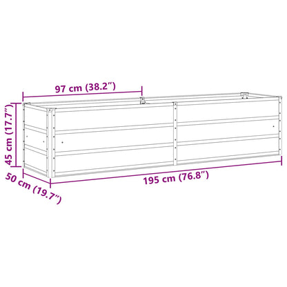 Plantenbak Lichtgrijs 480 x 50 x 45 cm Gegalvaniseerd staal