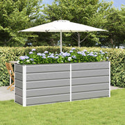 Plantenbak 195x50x77 cm gegalvaniseerd staal lichtgrijs