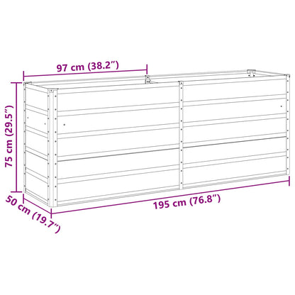 Plantenbak Lichtgrijs 480 x 50 x 45 cm Gegalvaniseerd staal