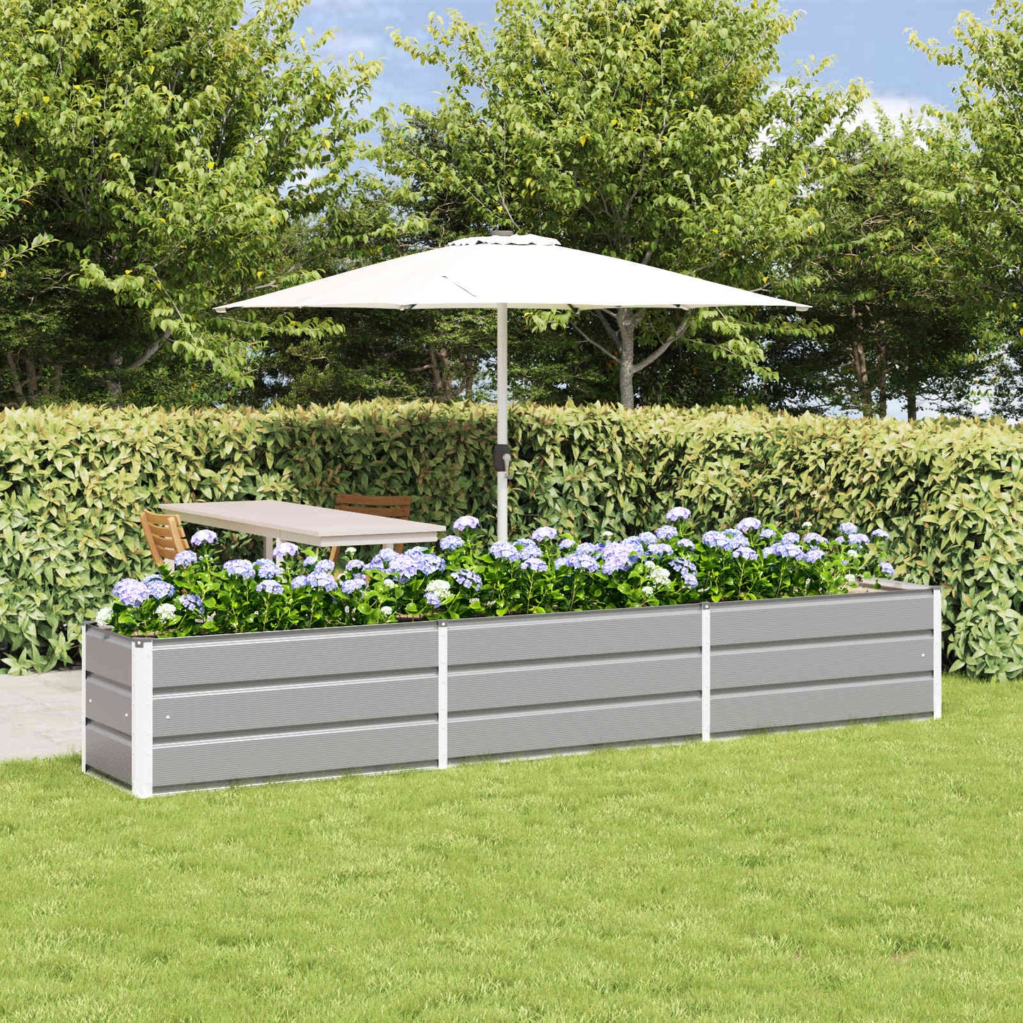 Plantenbak Lichtgrijs 480 x 50 x 45 cm Gegalvaniseerd staal