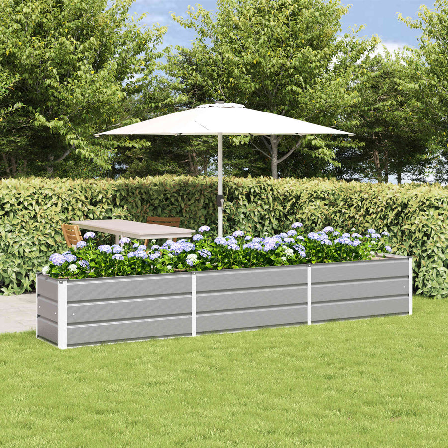 Plantenbak Lichtgrijs 480 x 50 x 45 cm Gegalvaniseerd staal