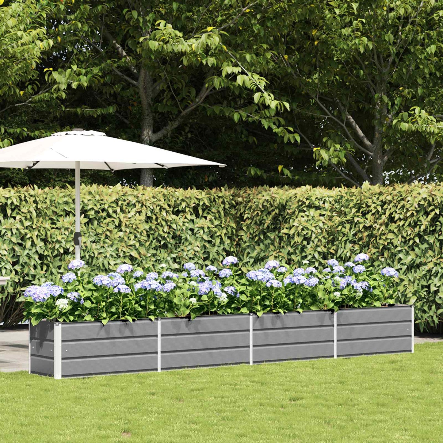 Plantenbak Lichtgrijs 480 x 50 x 45 cm Gegalvaniseerd staal