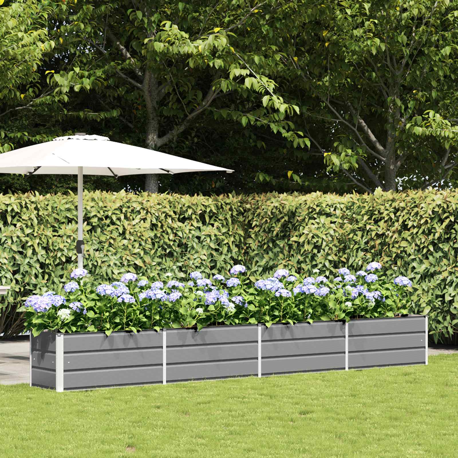 Plantenbak Lichtgrijs 480 x 50 x 45 cm Gegalvaniseerd staal