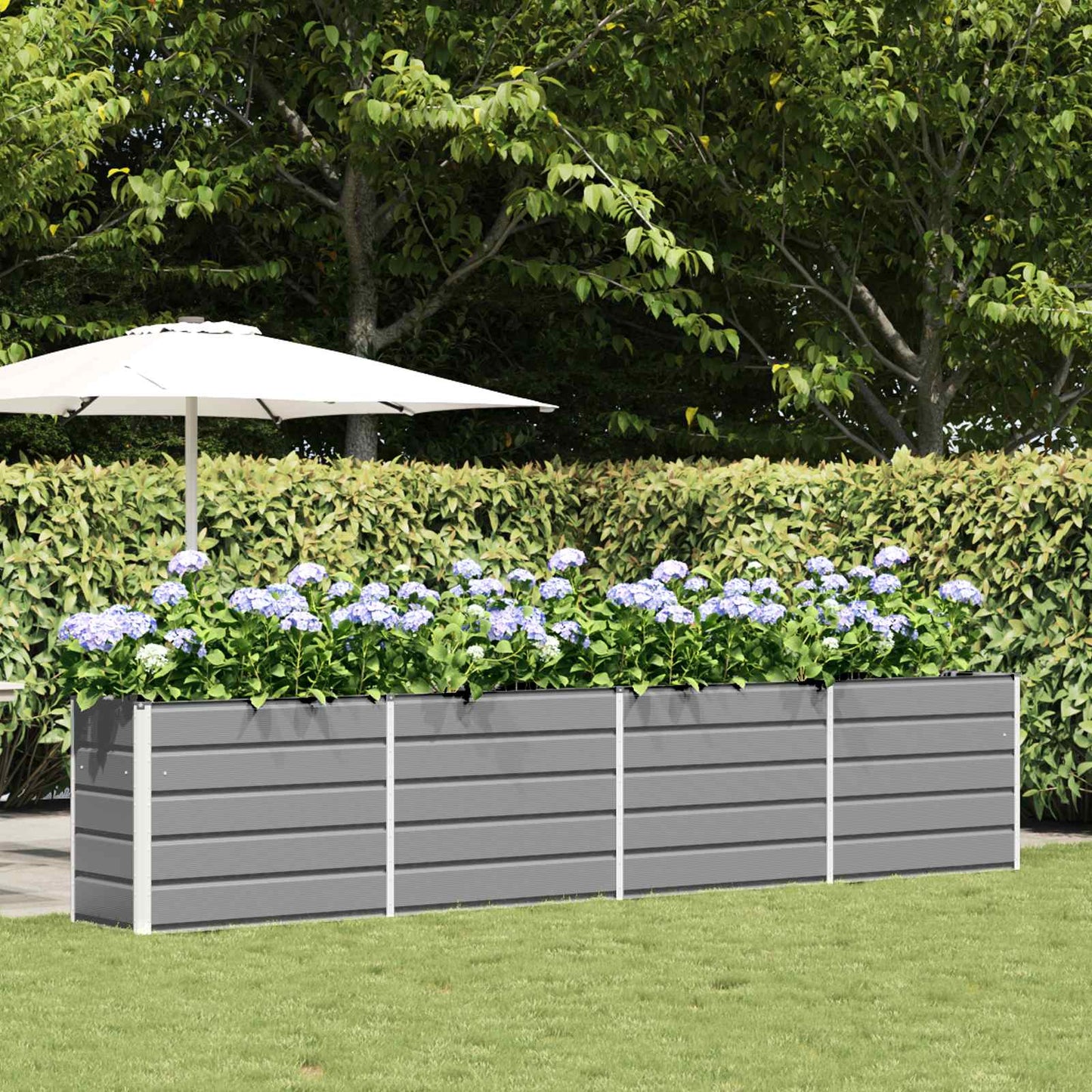 Plantenbak Lichtgrijs 480 x 50 x 45 cm Gegalvaniseerd staal