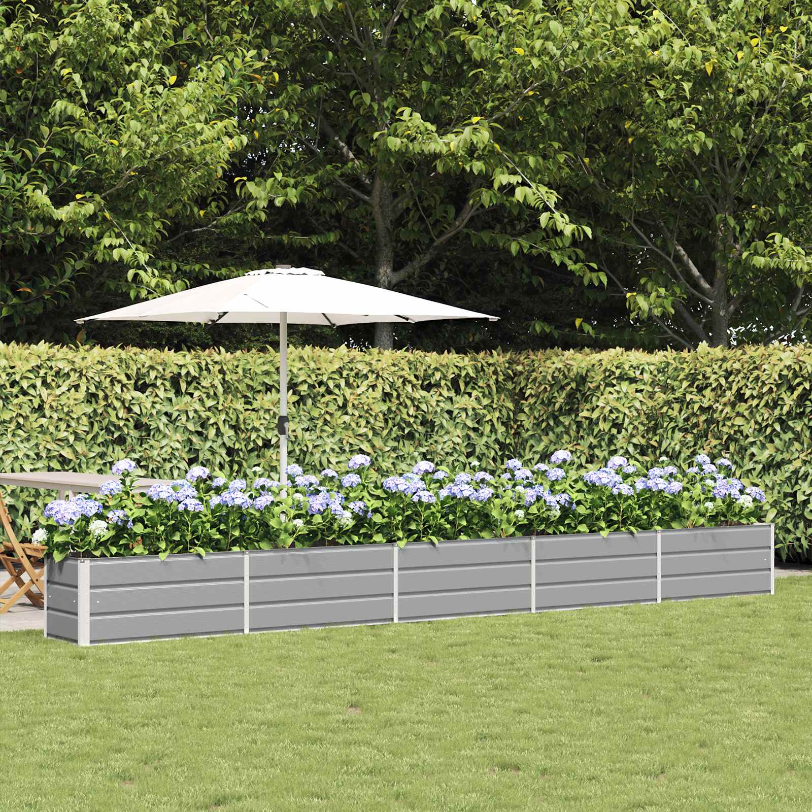 Plantenbak Lichtgrijs 480 x 50 x 45 cm Gegalvaniseerd staal