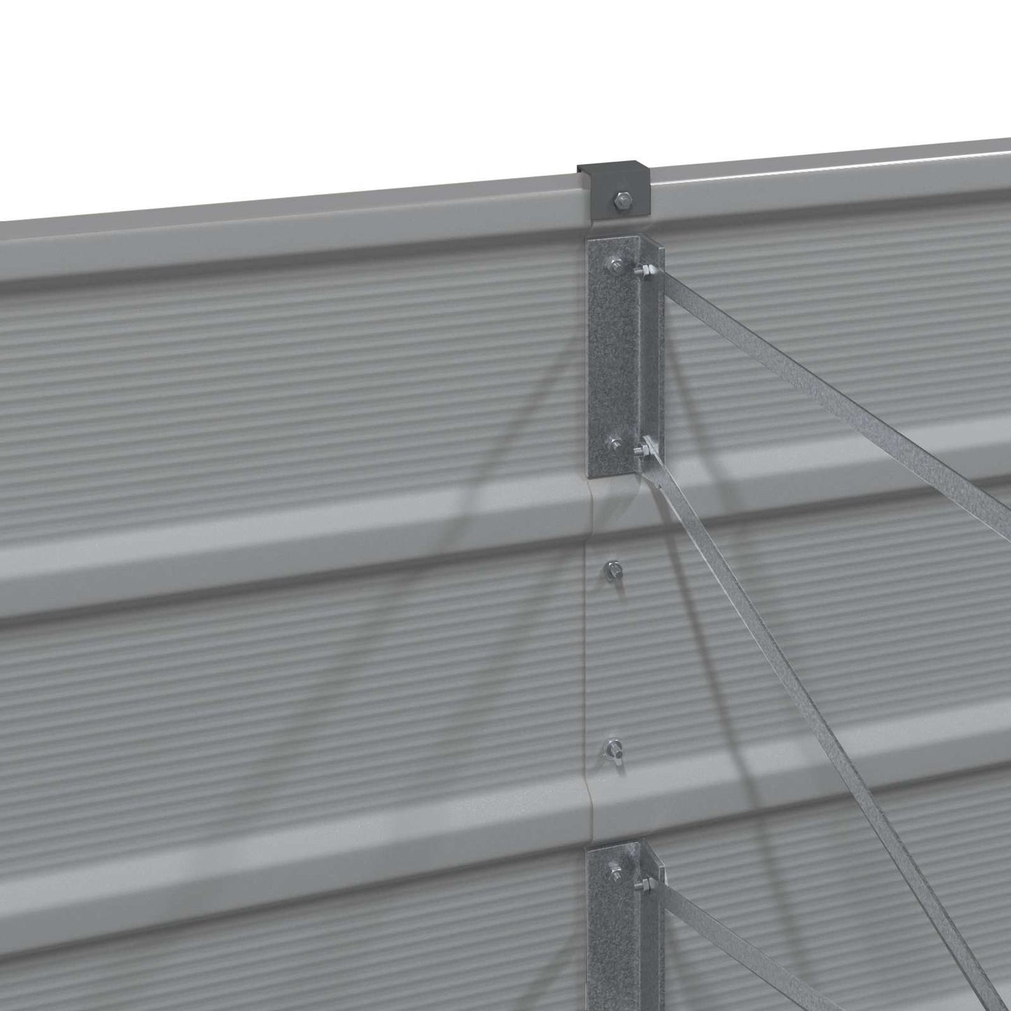Plantenbak Lichtgrijs 480 x 50 x 45 cm Gegalvaniseerd staal