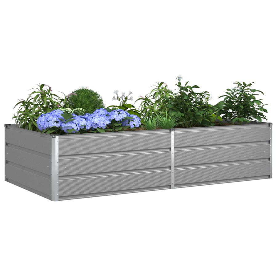 Plantenbak Lichtgrijs 195 x 100 x 45 cm Gegalvaniseerd staal