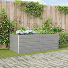 Planter Light Grey 195 x 100 x 45 cm Galvanised steel