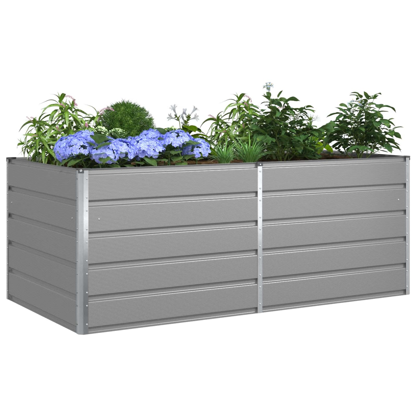Plantenbak Lichtgrijs 195 x 100 x 45 cm Gegalvaniseerd staal