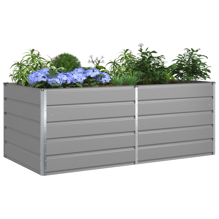 Plantenbak Lichtgrijs 195 x 100 x 45 cm Gegalvaniseerd staal