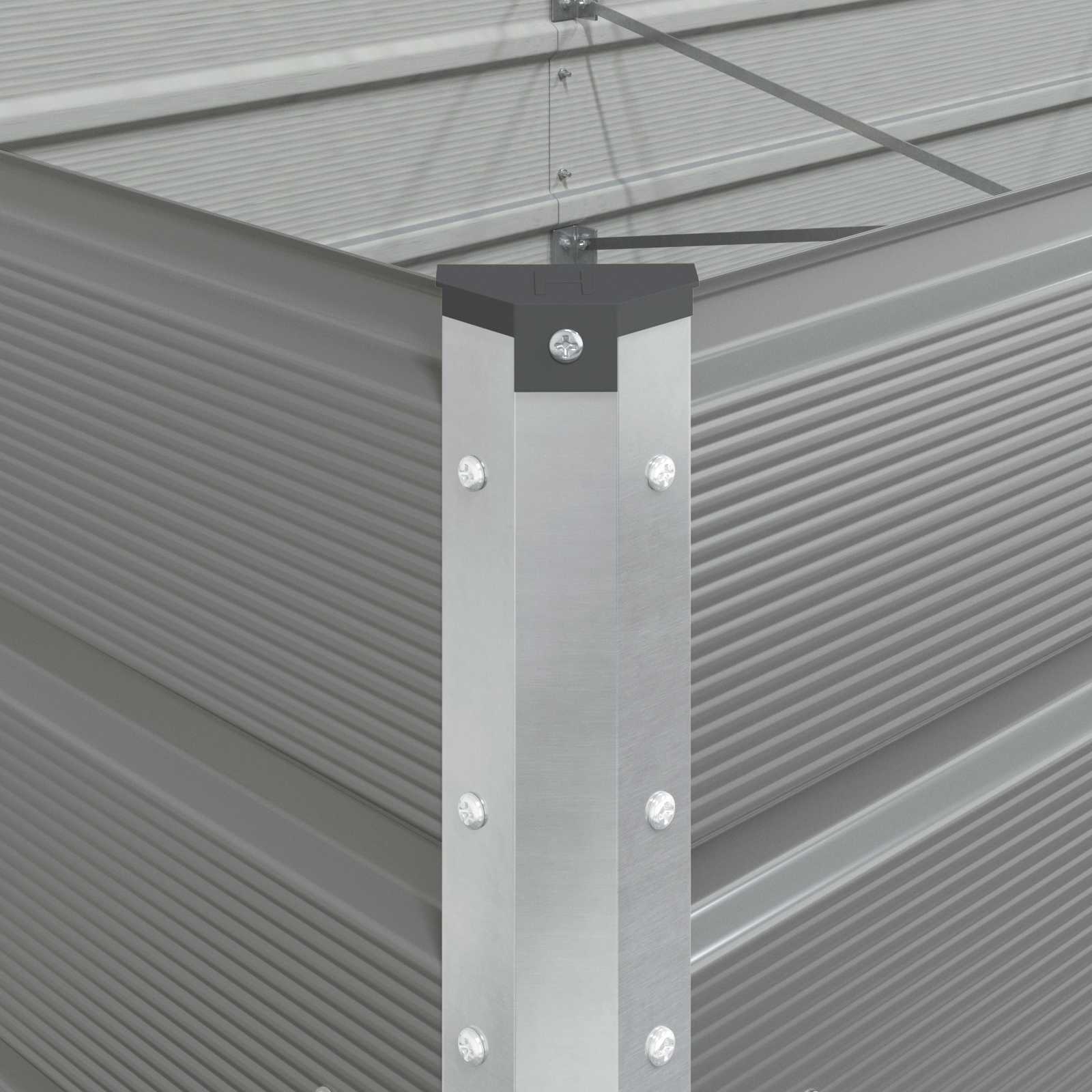 Plantenbak Lichtgrijs 195 x 100 x 45 cm Gegalvaniseerd staal