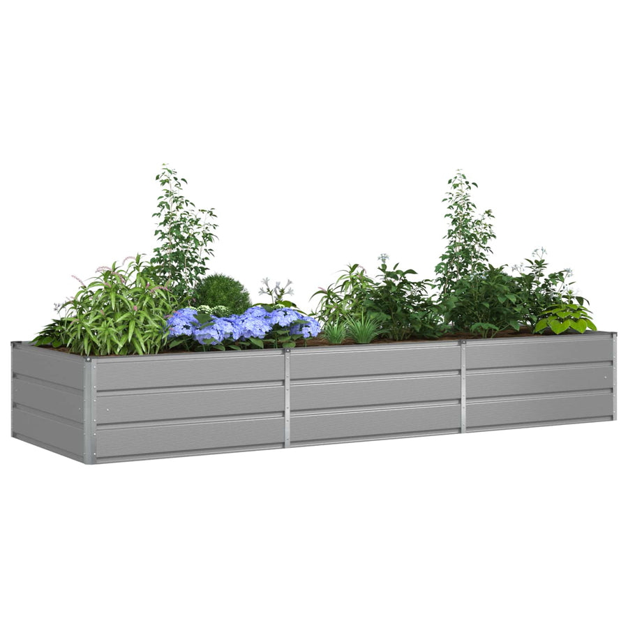 Plantenbak Lichtgrijs 195 x 100 x 45 cm Gegalvaniseerd staal