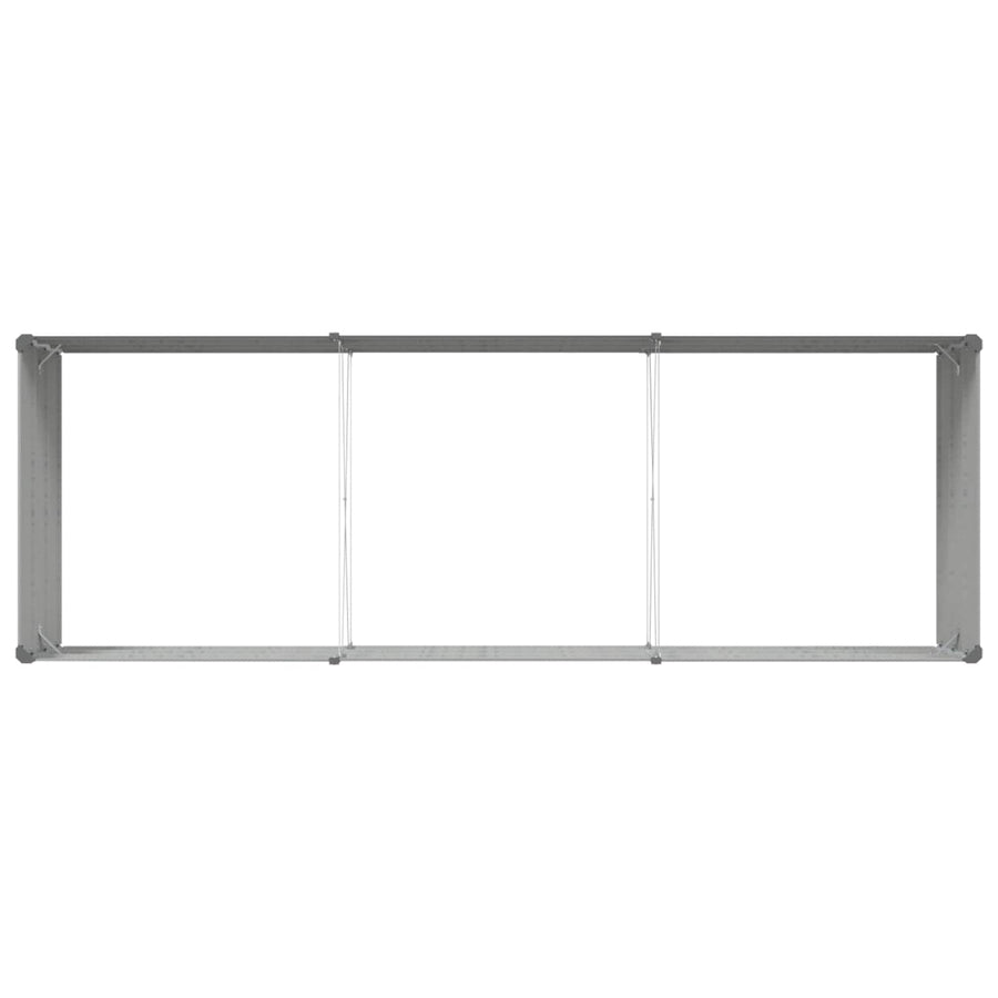Plantenbak Lichtgrijs 195 x 100 x 45 cm Gegalvaniseerd staal