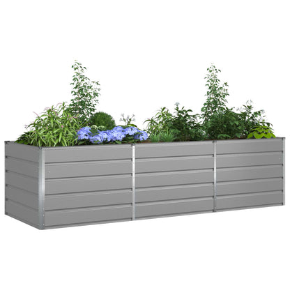 Plantenbak Lichtgrijs 195 x 100 x 45 cm Gegalvaniseerd staal