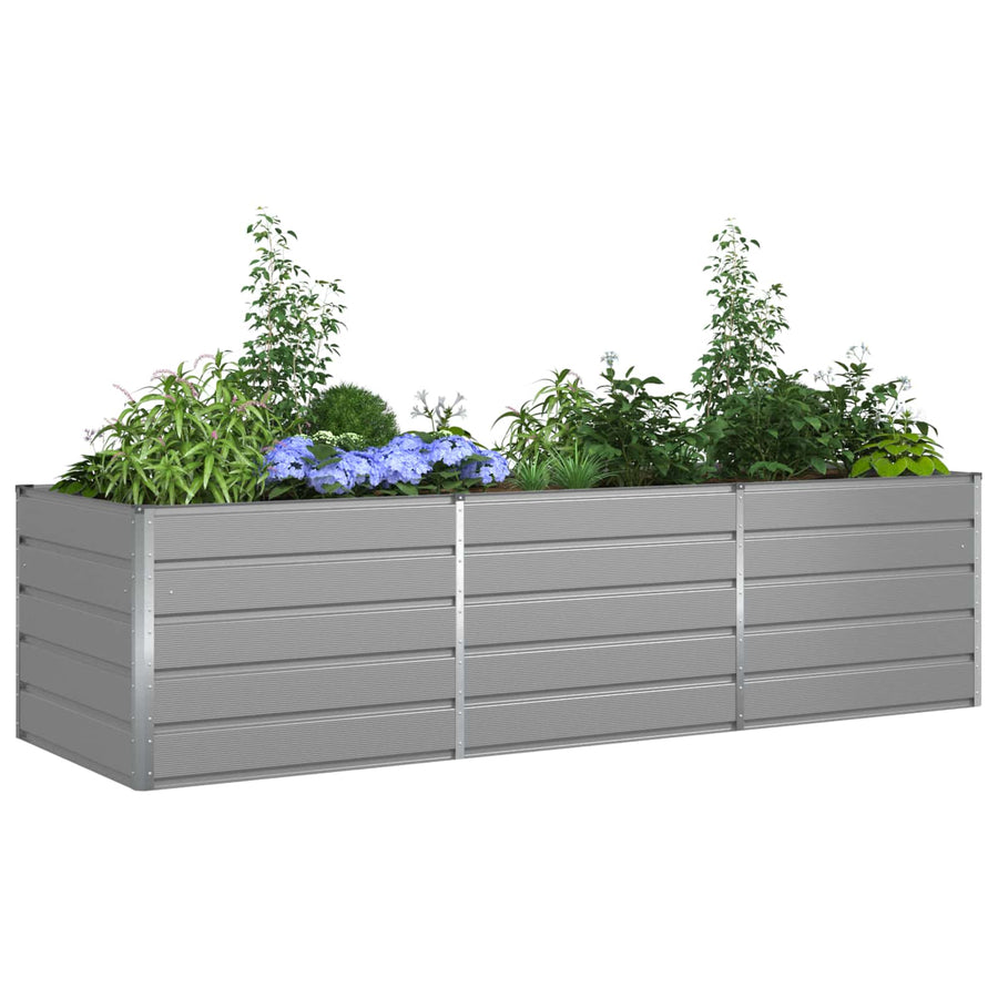 Plantenbak Lichtgrijs 195 x 100 x 45 cm Gegalvaniseerd staal