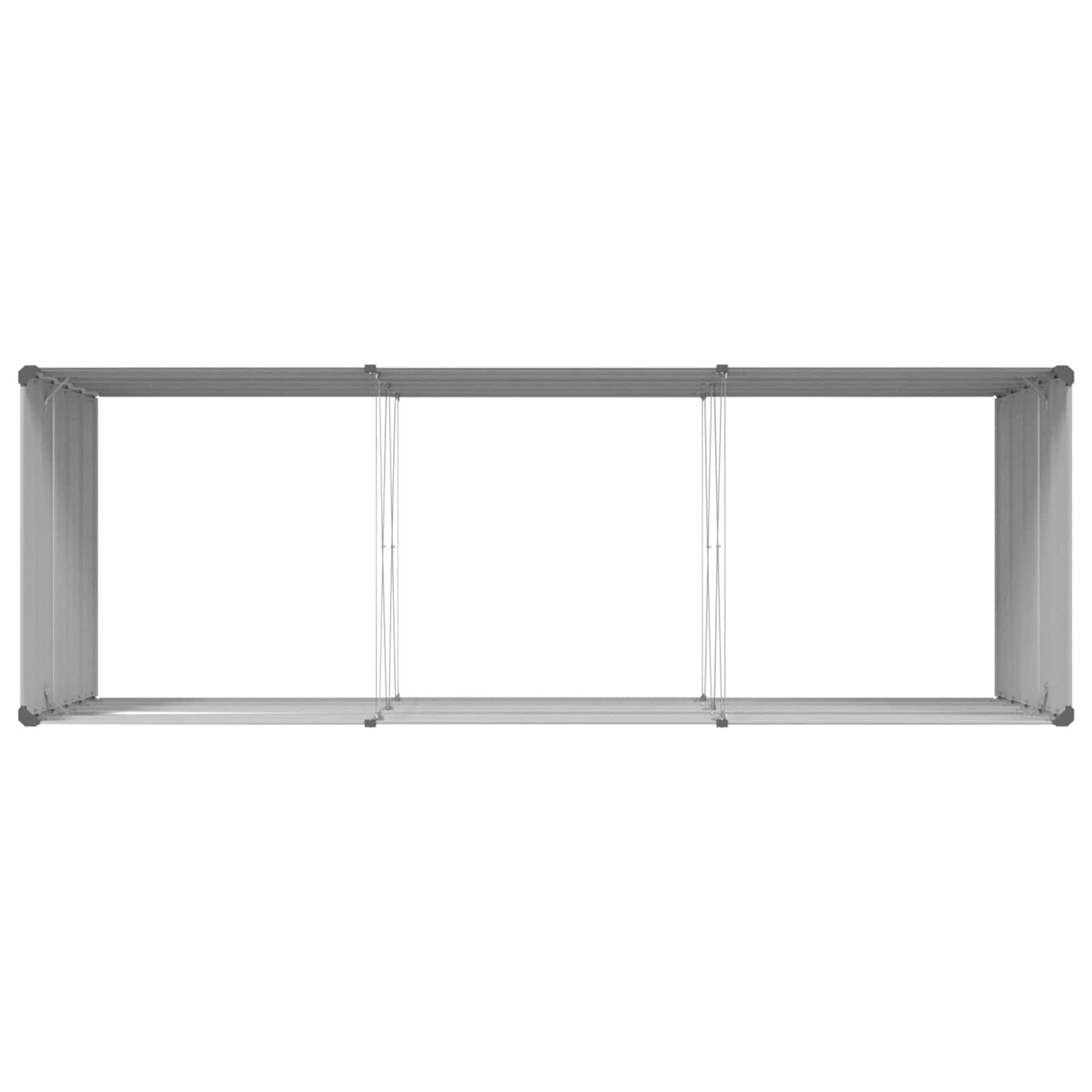 Plantenbak Lichtgrijs 195 x 100 x 45 cm Gegalvaniseerd staal