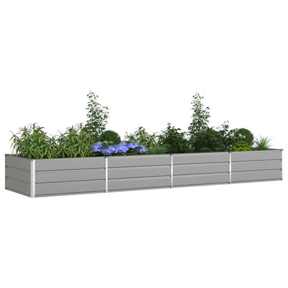 Plantenbak Lichtgrijs 195 x 100 x 45 cm Gegalvaniseerd staal