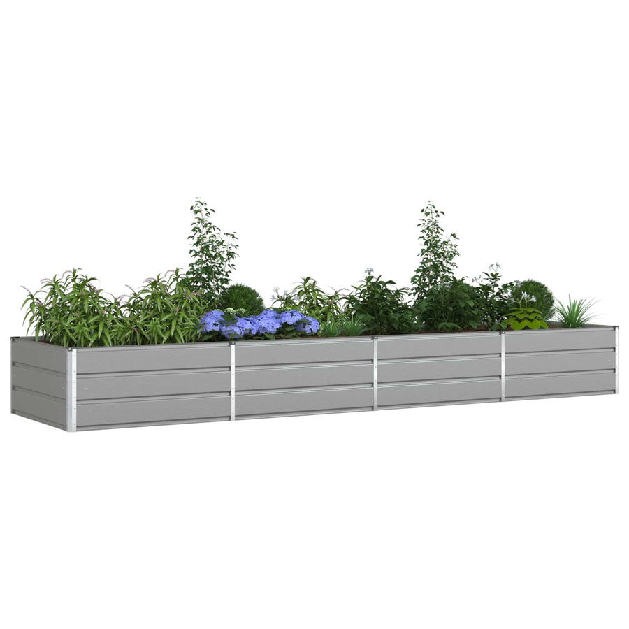Plantenbak Lichtgrijs 195 x 100 x 45 cm Gegalvaniseerd staal