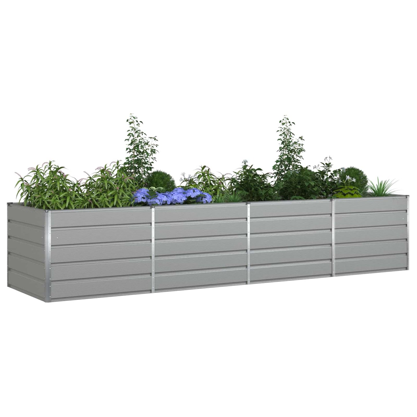 Plantenbak Lichtgrijs 195 x 100 x 45 cm Gegalvaniseerd staal