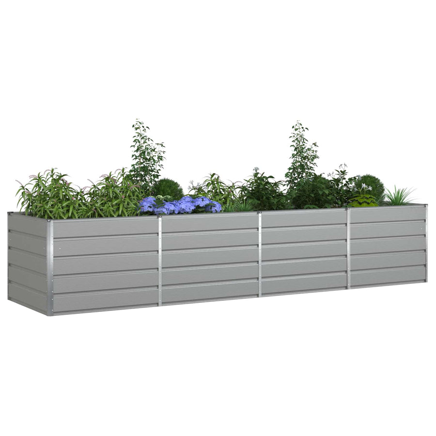 Plantenbak Lichtgrijs 195 x 100 x 45 cm Gegalvaniseerd staal