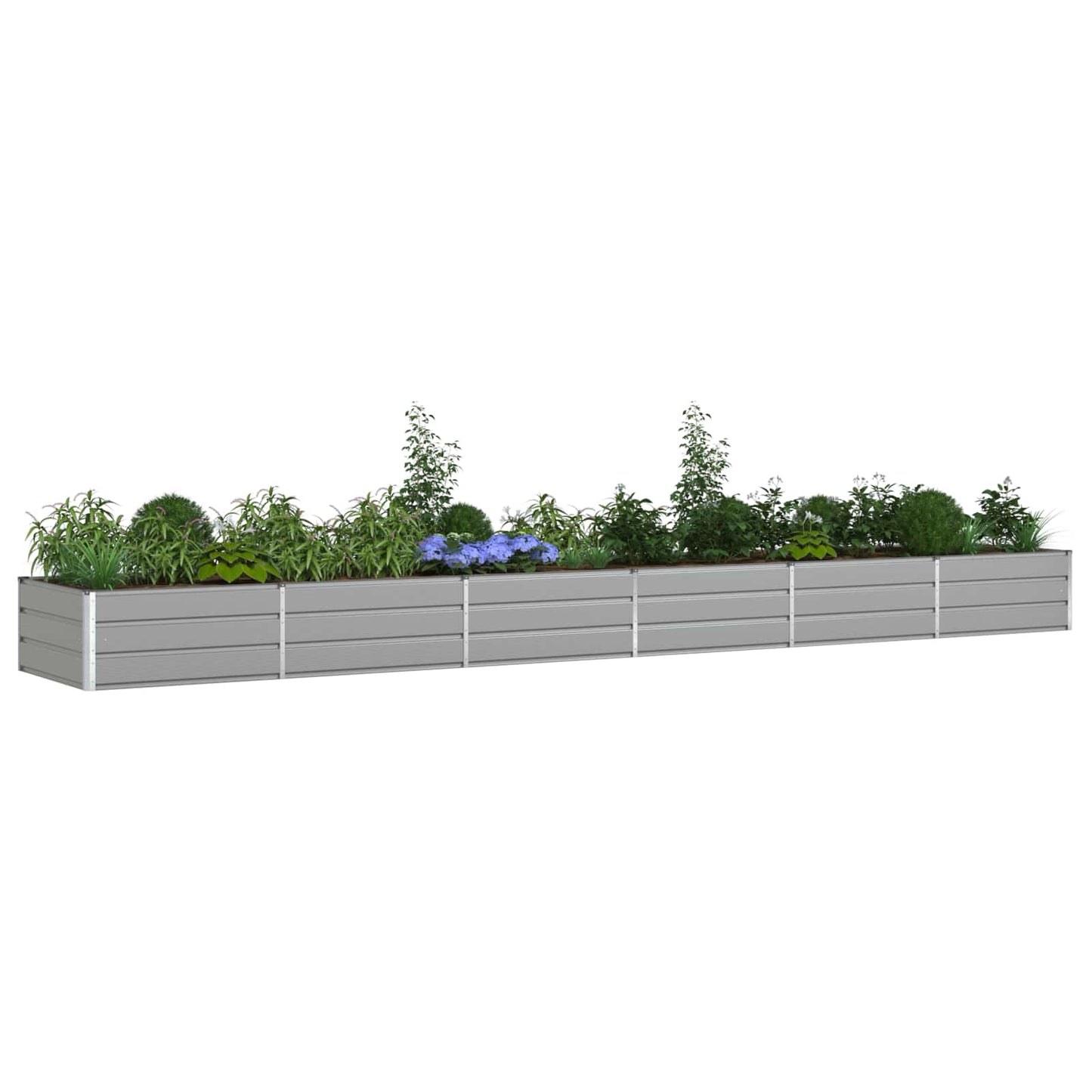 Plantenbak Lichtgrijs 195 x 100 x 45 cm Gegalvaniseerd staal