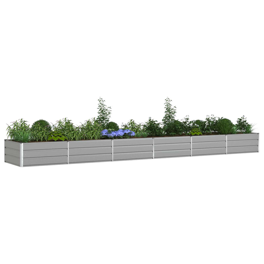 Plantenbak Lichtgrijs 195 x 100 x 45 cm Gegalvaniseerd staal