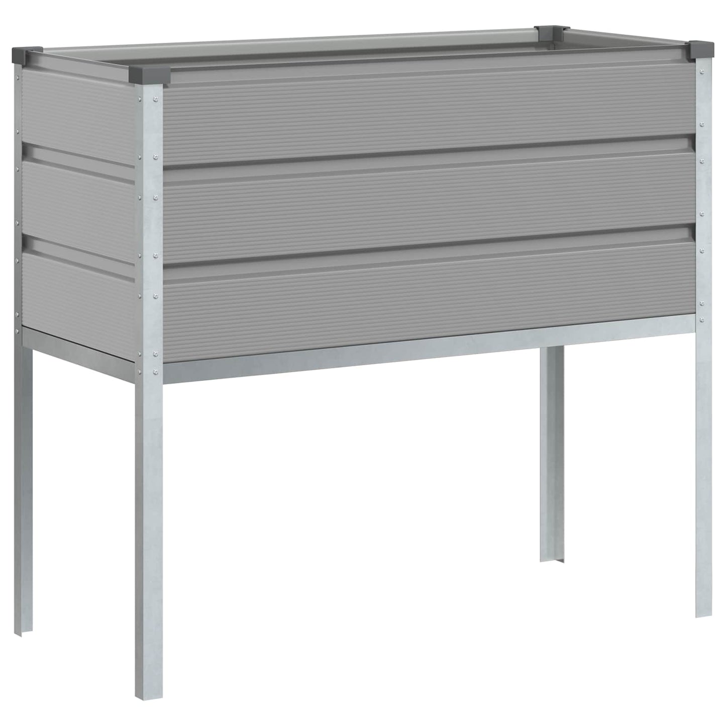 Plantenbak Lichtgrijs 100 x 45 x 90 cm Gegalvaniseerd staal