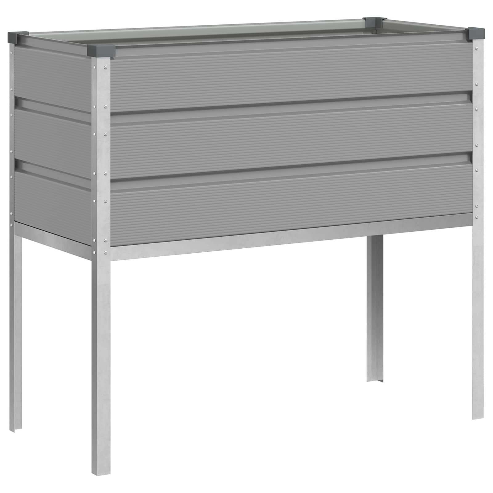 Plantenbak Lichtgrijs 100 x 45 x 90 cm Gegalvaniseerd staal