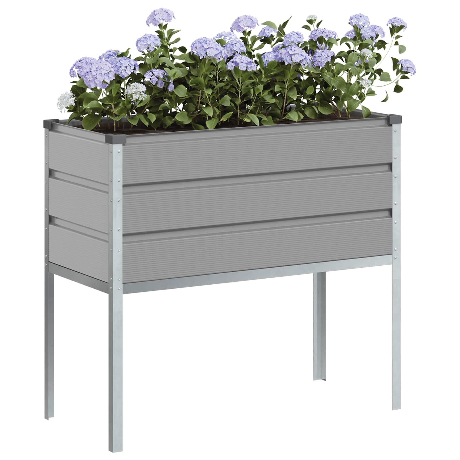 Plantenbak Lichtgrijs 100 x 45 x 90 cm Gegalvaniseerd staal
