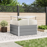 Plantenbak 100x100x77 cm gegalvaniseerd staal lichtgrijs