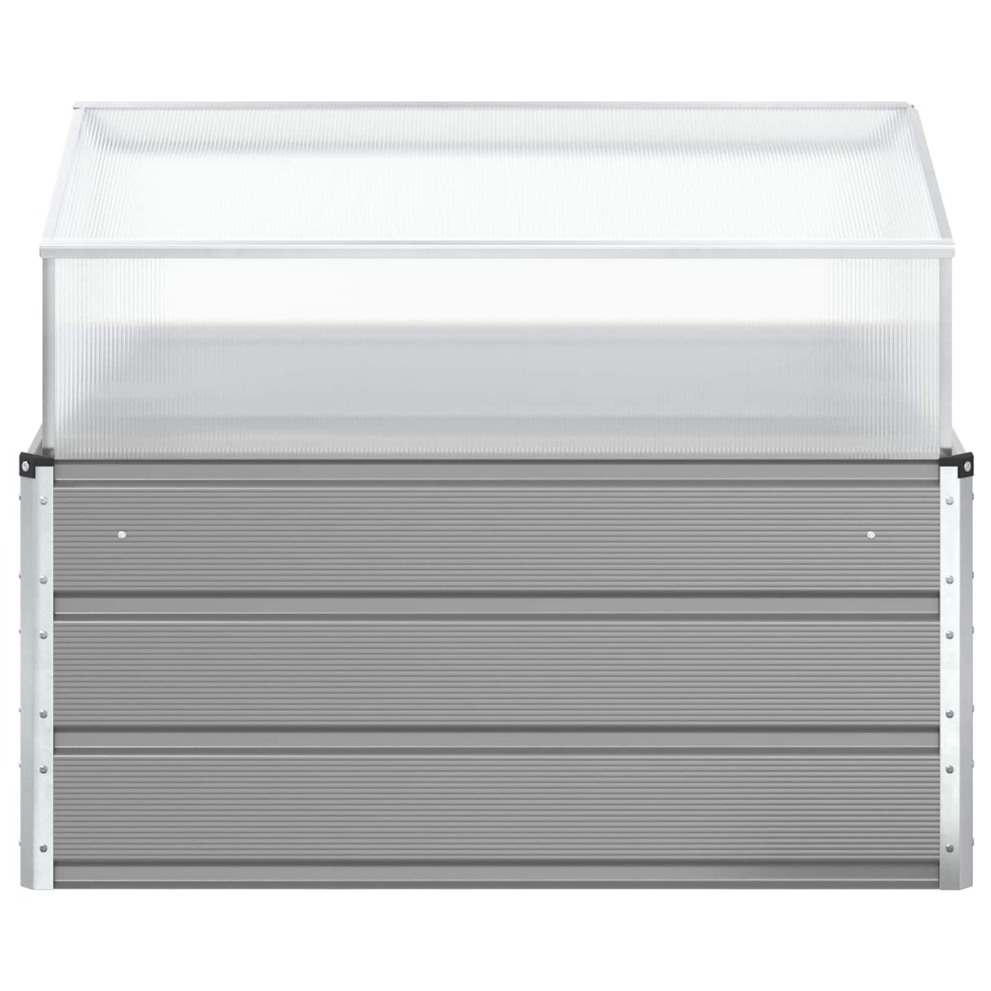 Plantenbak Lichtgrijs 100 x 100 x 77 cm Gegalvaniseerd staal