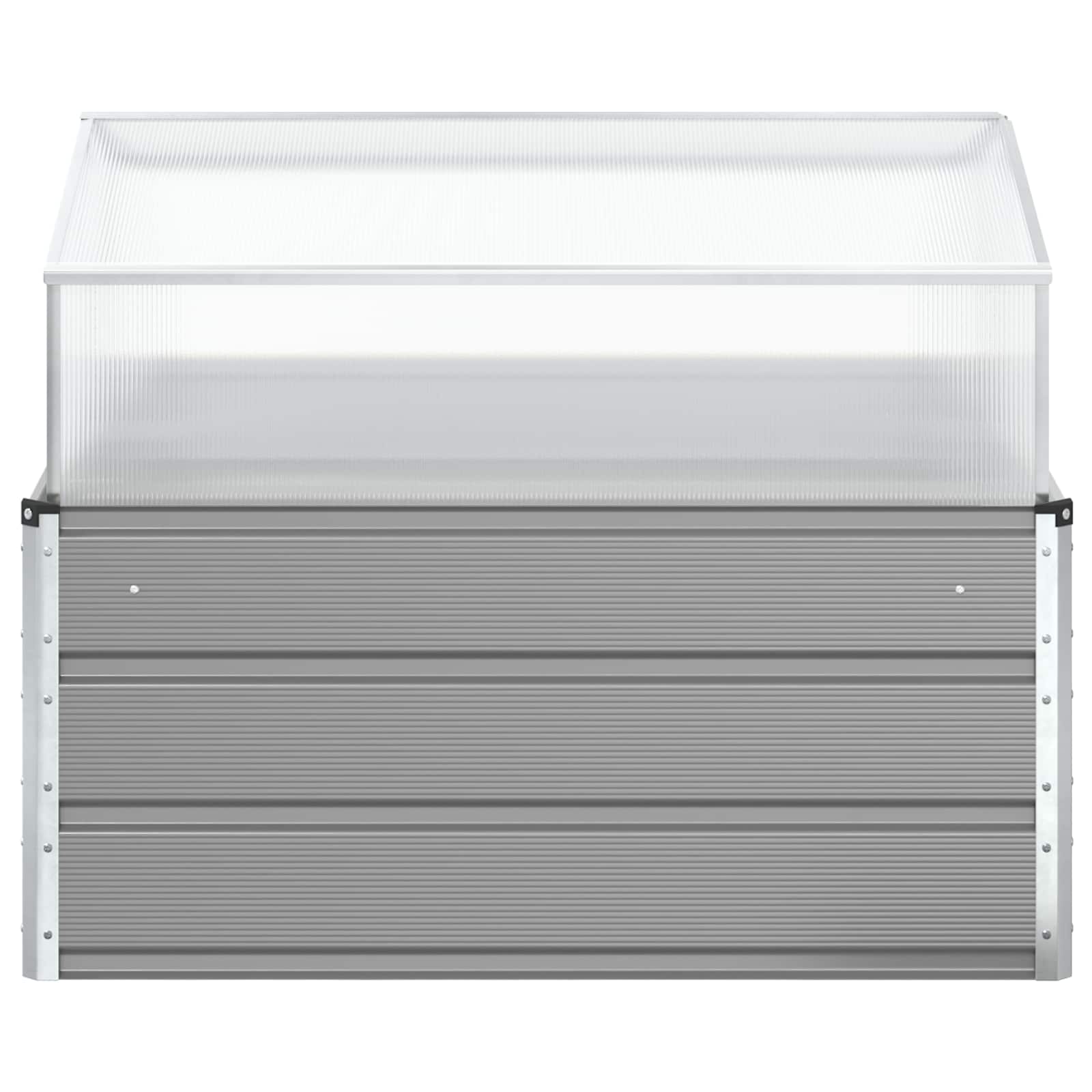 Plantenbak Lichtgrijs 100 x 100 x 77 cm Gegalvaniseerd staal
