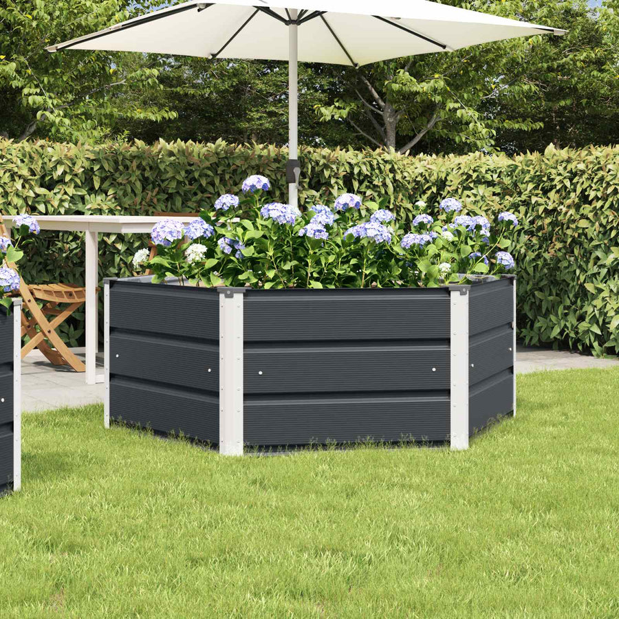 Plantenbak Antraciet 129 x 129 x 45 cm Staal