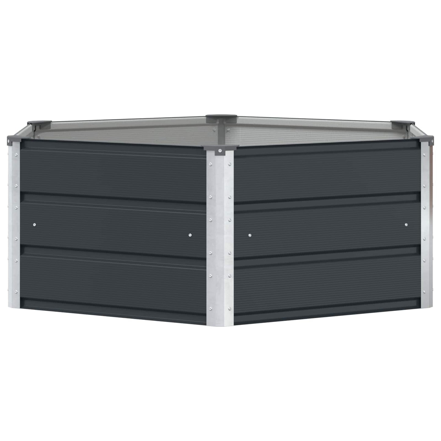 Plantenbak Antraciet 129 x 129 x 45 cm Staal